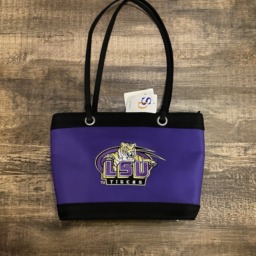 Sandol LSU Tigers Shoulder Bag Purse‎ Purple Black NWT NEW Louisiana State